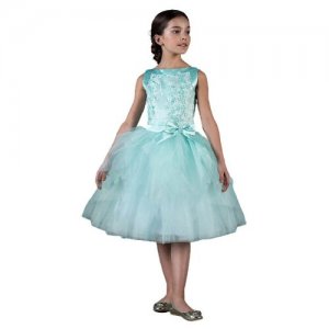 Платье для девочки , цвет мятный, размер 152 Болеро. Цвет: голубой/бирюзовый/зеленый