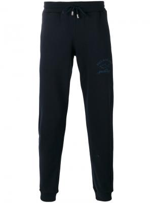 Спортивные брюки с принтом-логотипом Paul & Shark. Цвет: синий