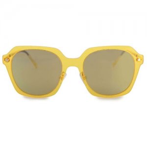Солнцезащитные очки , для женщин LeKiKO. Цвет: желтый
