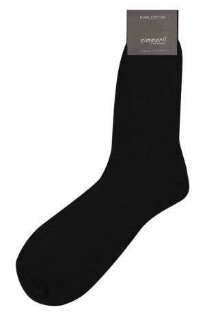 Хлопковые носки Zimmerli. Цвет: чёрный