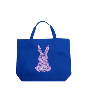Пасхальный кролик — большая сумка-тоут Word Art LA Pop Art, синий
