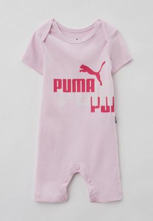 Комбинезон PUMA Minicats Newborn Oncie. Цвет: розовый
