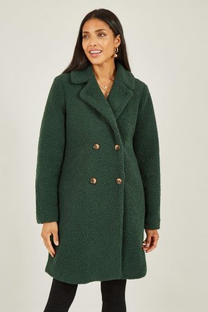 Зеленое пальто с мишкой Тедди , зеленый Yumi