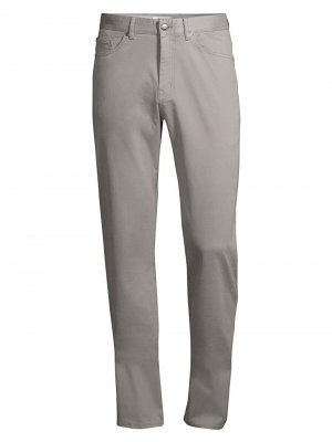 Классические сатиновые брюки Ultimate с пятью карманами , серый Peter Millar