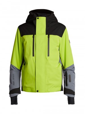 Черная лыжная куртка , зеленый Moncler Grenoble