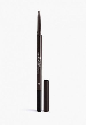 Карандаш для бровей Inglot Brow pencil fine 03, 0,9 г. Цвет: коричневый