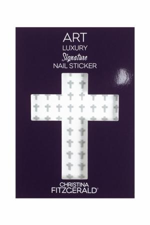 Арт-стикеры для ногтей Art Luxury Signature Nail Sticker «Gray Cross», 96 шт. Christina Fitzgerald. Цвет: серый