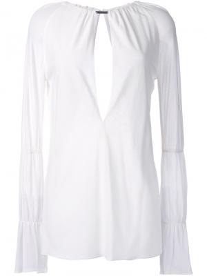 Блузка с длинными рукавами Jay Ahr. Цвет: белый