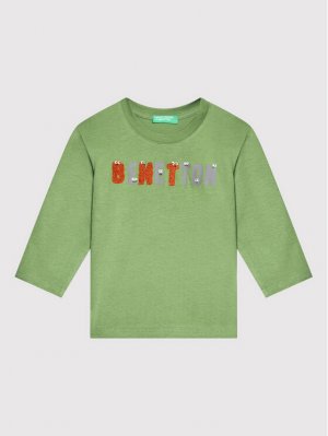 Блуза стандартного кроя , зеленый United Colors Of Benetton