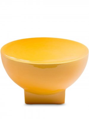 Широкая глубокая тарелка Mila Pulpo. Цвет: желтый