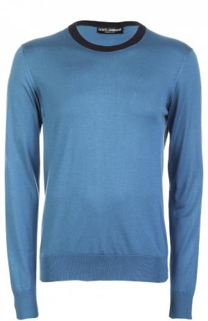 Вязаный пуловер Dolce & Gabbana. Цвет: синий