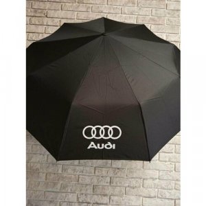 Зонт Audi, автомат, 2 сложения, 9 спиц, черный LEXUS. Цвет: черный/зеленый