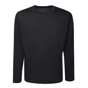Футболка wool t-shirt Dell'Oglio, черный Dell'Oglio