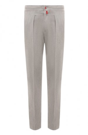 Кашемировые брюки Kiton. Цвет: серый