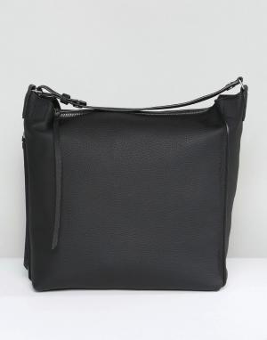 Кожаный рюкзак AllSaints. Цвет: черный