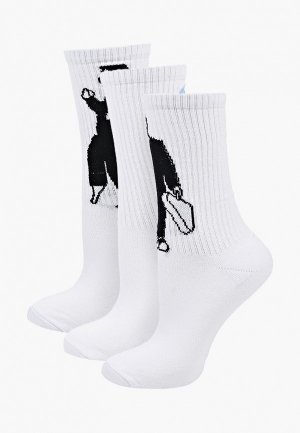 Носки 3 пары bb socks. Цвет: белый