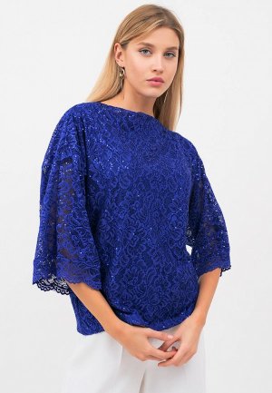 Блуза Lussotico. Цвет: синий