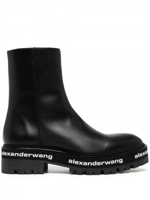 Logo-print ankle boots Alexander Wang. Цвет: черный