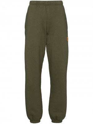 Зауженные спортивные брюки с нашивкой-логотипом Heron Preston. Цвет: зеленый