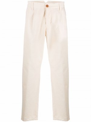 Прямые брюки со складками Manuel Ritz. Цвет: белый