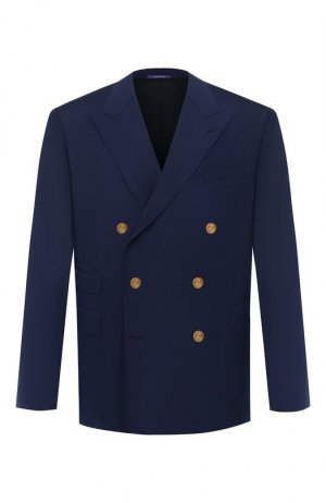 Шерстяной пиджак Ralph Lauren. Цвет: синий