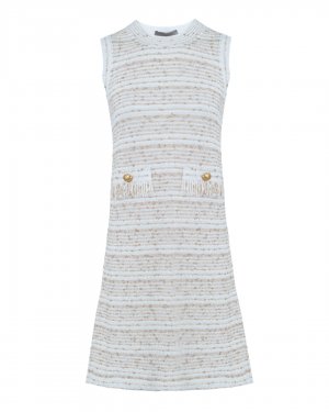 Платье D.EXTERIOR. Цвет: белый+бежевый
