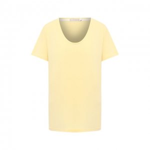 Хлопковая футболка Mey. Цвет: жёлтый