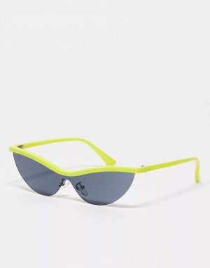 Эксклюзивные фестивальные солнцезащитные очки x ASOS желтого цвета с контрастным верхом Jeepers Peepers