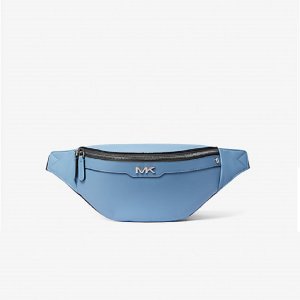 Поясная сумка Mens Varick Small Leather Belt, голубой Michael Kors