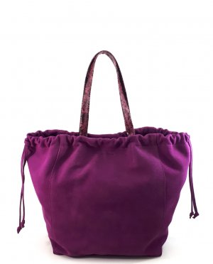 Женская сумка через плечо с двумя ручками из фиолетовой кожи , фиолетовый Dimoni
