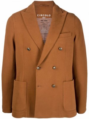 Двубортный пиджак Circolo 1901. Цвет: коричневый
