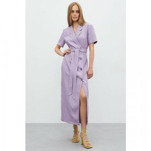 Платье с запахом , повседневное, прямой силуэт, миди, размер XS, фиолетовый I AM Studio. Цвет: фиолетовый/сиреневый