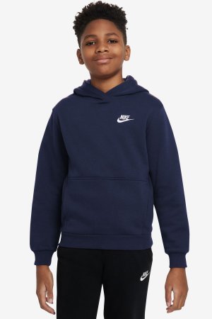 Флисовый пуловер Club с капюшоном , синий Nike