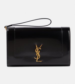 Лакированный клатч cassandre , черный Saint Laurent