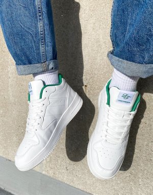 Кроссовки белого/зеленого цветов с контрастной строчкой -Белый Loyalty & Faith