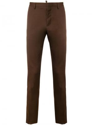 Классические брюки-чинос Dsquared2. Цвет: коричневый