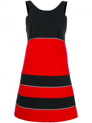 Мини-платье дизайна колор-блок Maison Kitsuné. Цвет: красный