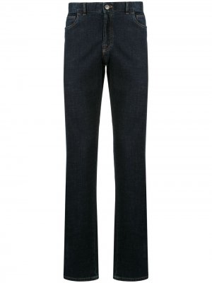 Прямые джинсы с завышенной талией Brioni. Цвет: синий