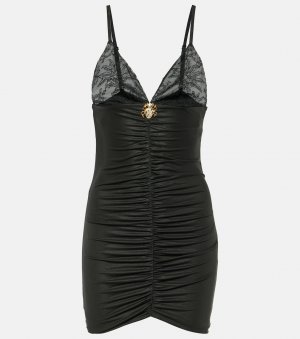 Мини-платье из ламинированного джерси , черный Alessandra Rich