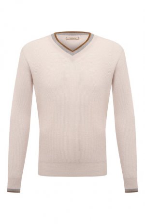 Пуловер из кашемира и льна Fioroni. Цвет: кремовый