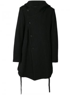 Пальто средней длины с капюшоном Lost & Found Ria Dunn. Цвет: чёрный