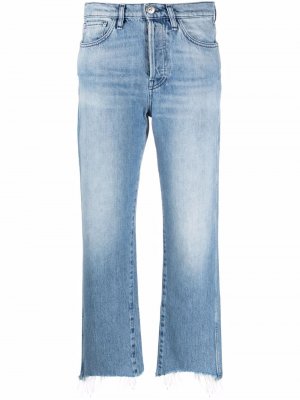 Укороченные джинсы средней посадки 3x1. Цвет: синий