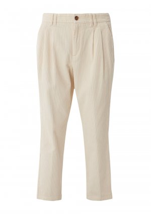 Обычные брюки со складками спереди S.Oliver, экрю s.Oliver