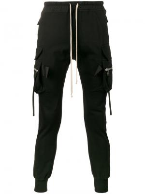 Узкие спортивные брюки с боковыми карманами Rick Owens. Цвет: черный