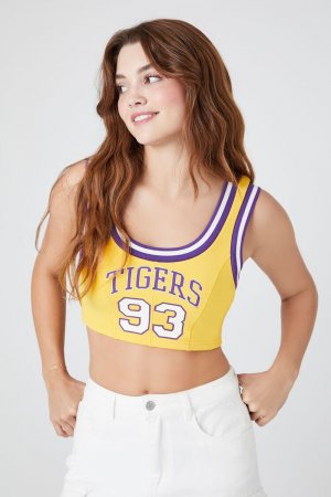 Бюстье-бралетт Tigers 93 с графическим принтом , желтый Forever 21