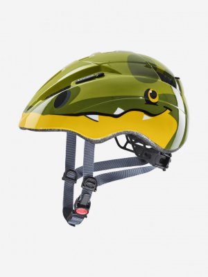 Шлем велосипедный детский Kid 2 Dino, Зеленый Uvex. Цвет: зеленый