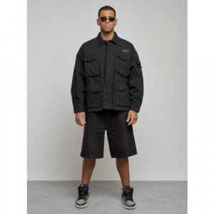 Джинсовая куртка, размер 48, черный MTFORCE. Цвет: черный