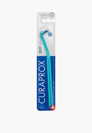 Зубная щетка Curaprox Монопучковая cs1009 single & sulcular, 9 мм. Цвет: голубой
