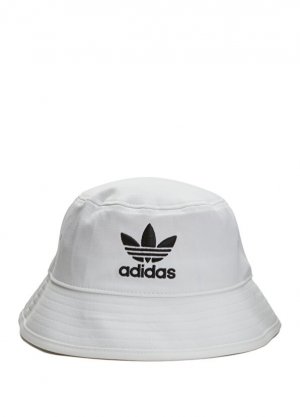 Белая женская шляпа adicolor trefoil Adidas