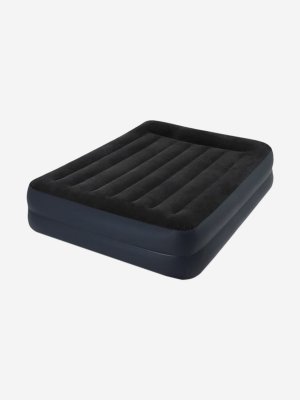 Матрас надувной 2-х уровневый с насосом, Черный, размер Без размера Intex. Цвет: черный